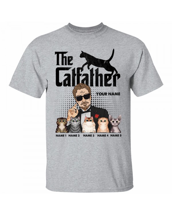 The Cat Father – Personalized Shirt – Father’s Day Gift For Cat Dad