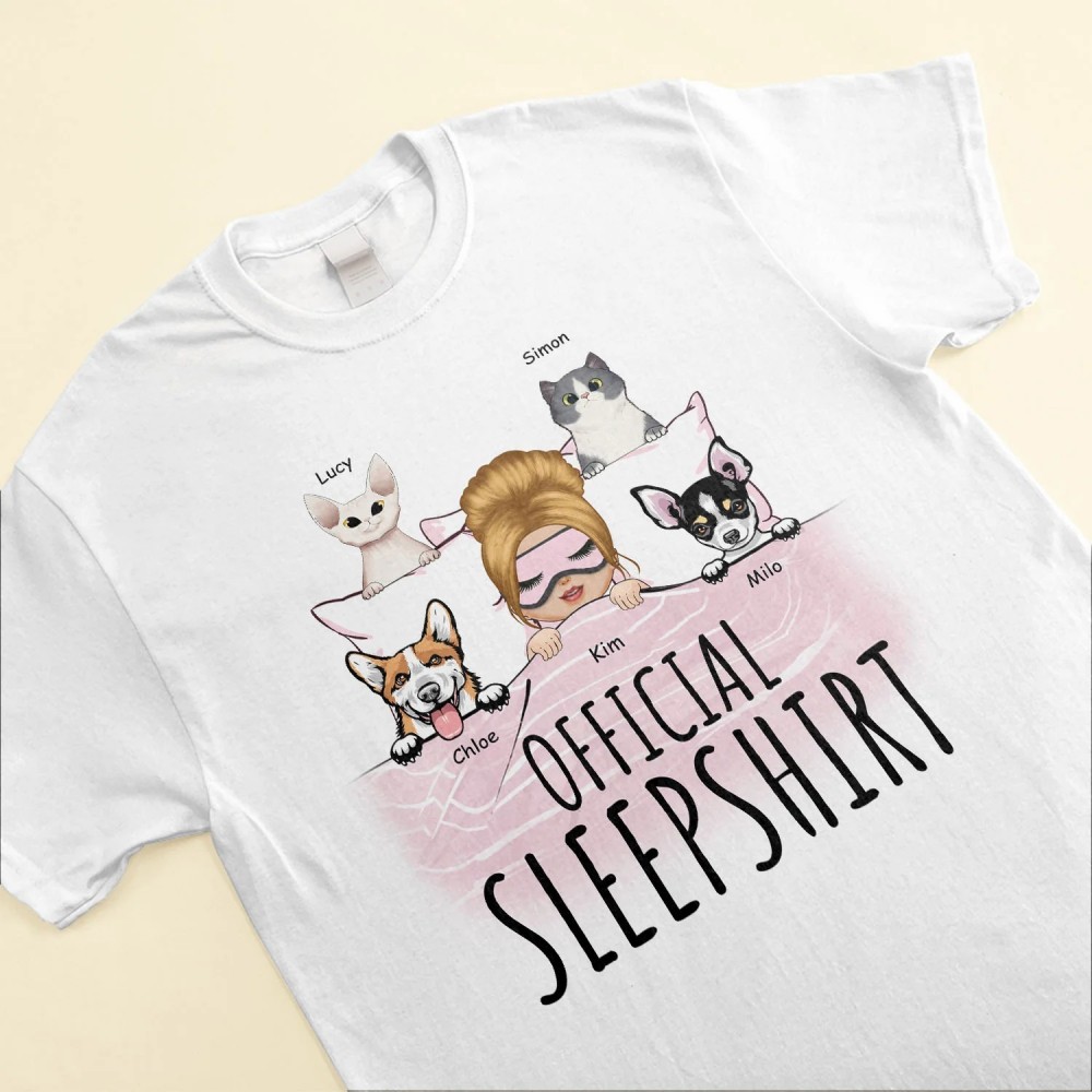 Official Sleepshirt – Personalized Shirt – Birthday Gift For Dog Cat Lovers