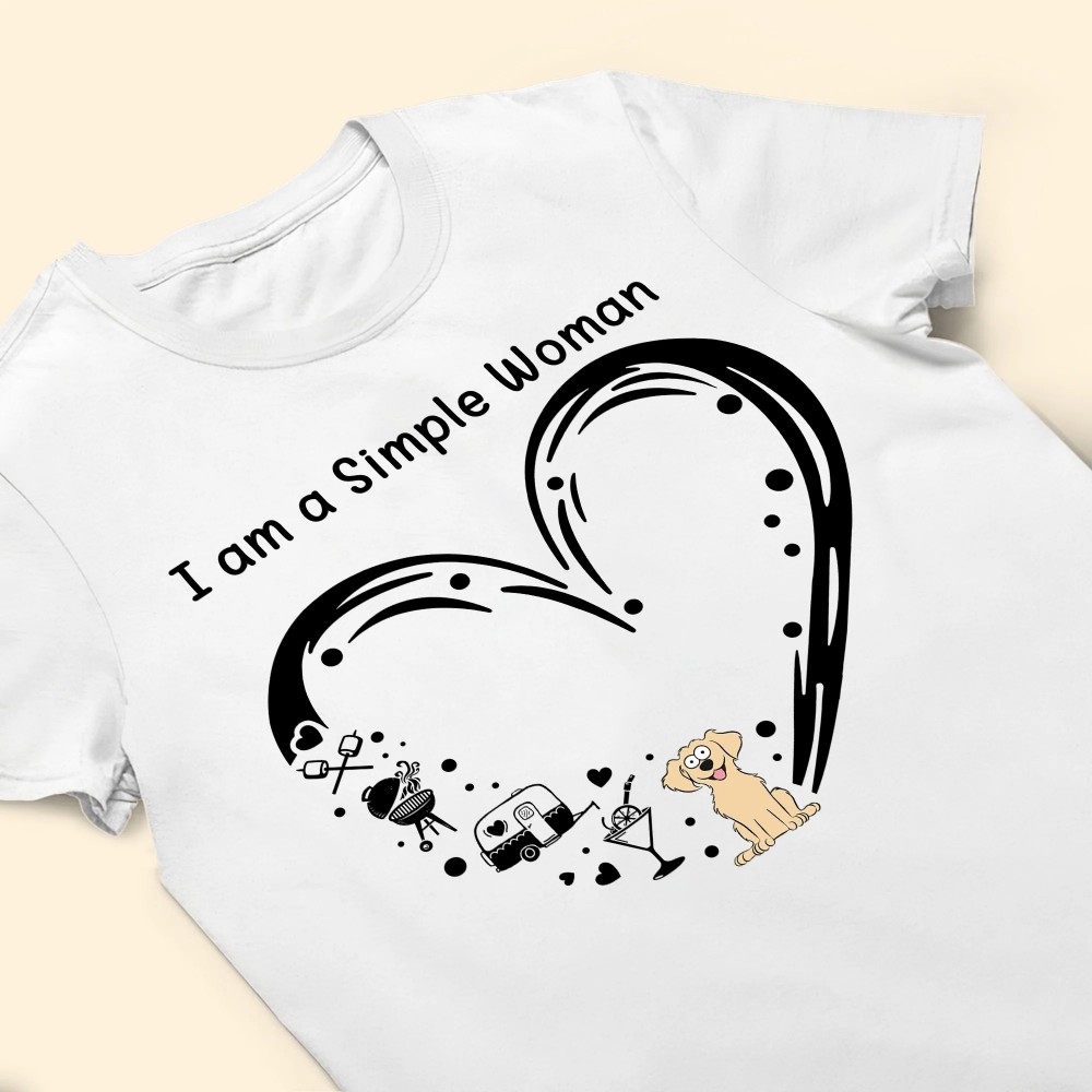 I Am A Simple Woman Camping Dog – Personalized Shirt