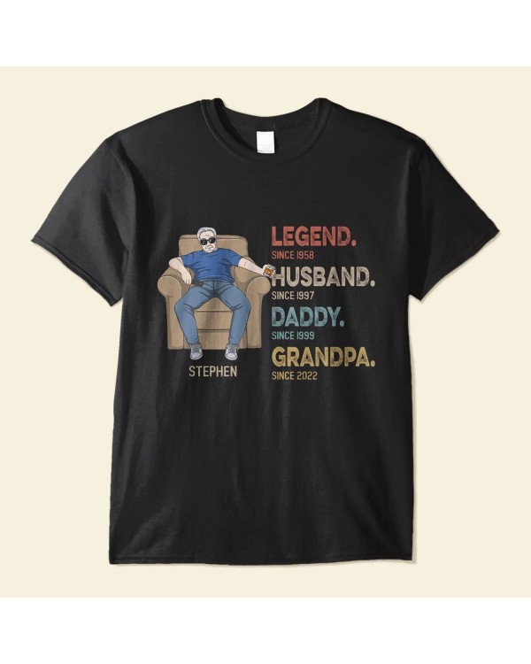 Dad Grandpa Legend Husband – Personalized Shirt