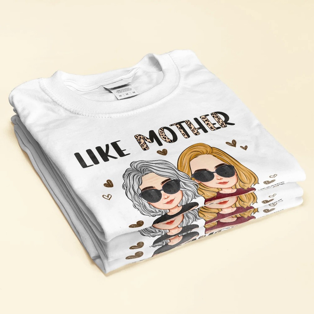 Like Mother Like Daughter Oh Crap Leopard – Personalized Shirt – Mother’s Day Birthday Loving Gift For Mom Mum Mama Mother – From Daughter