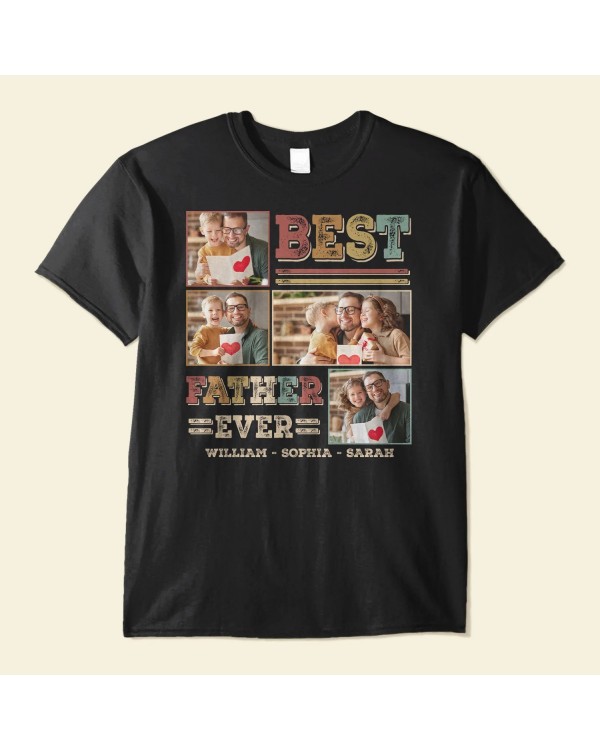 Best Fathergranpa Ever – Personalized Photo Shirt