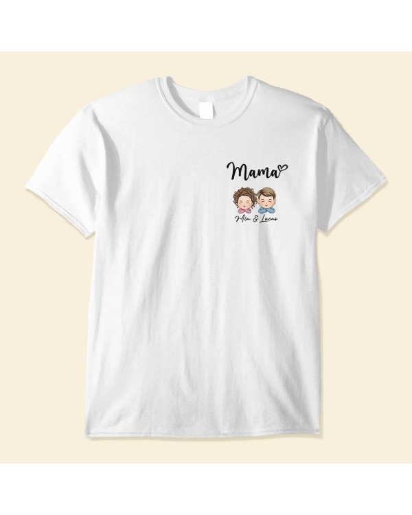 Mama Mom Mum With Kids Names – Personalized Shirt