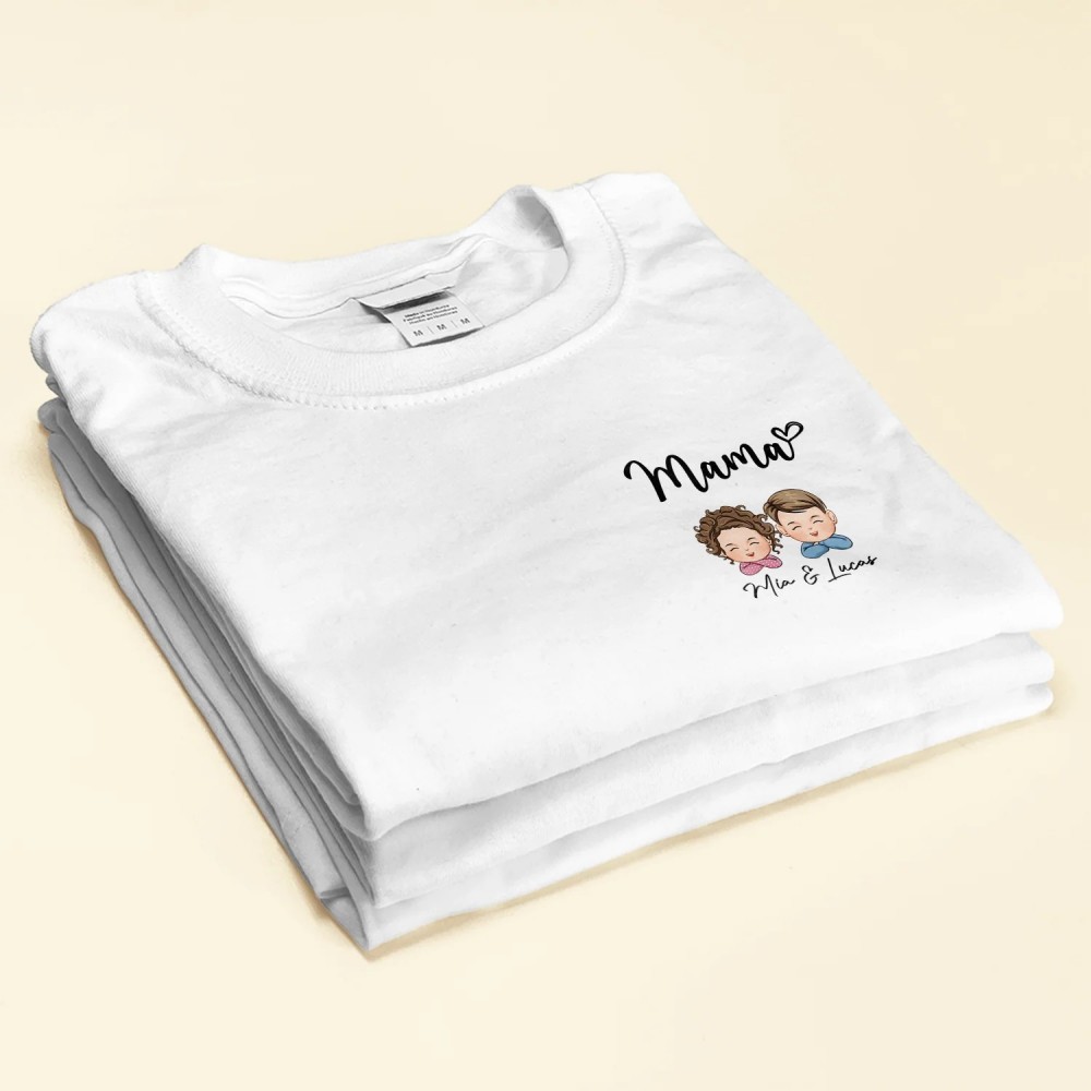 Mama Mom Mum With Kids Names – Personalized Shirt