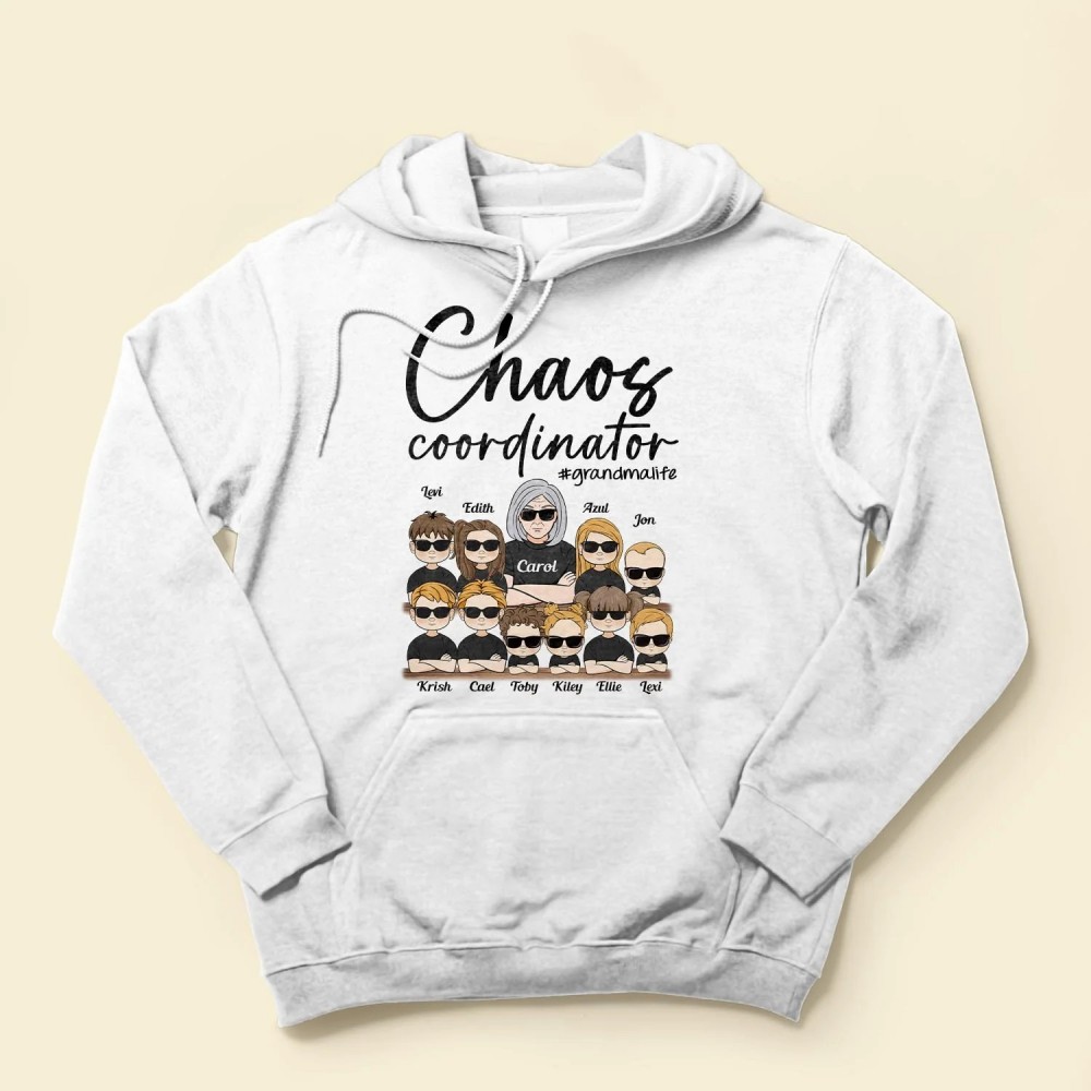 Chaos Coordinator – Personalized Shirt – Birthday Mother’s Day Funny Gift For Mom Mother Grandma Nana Mimi