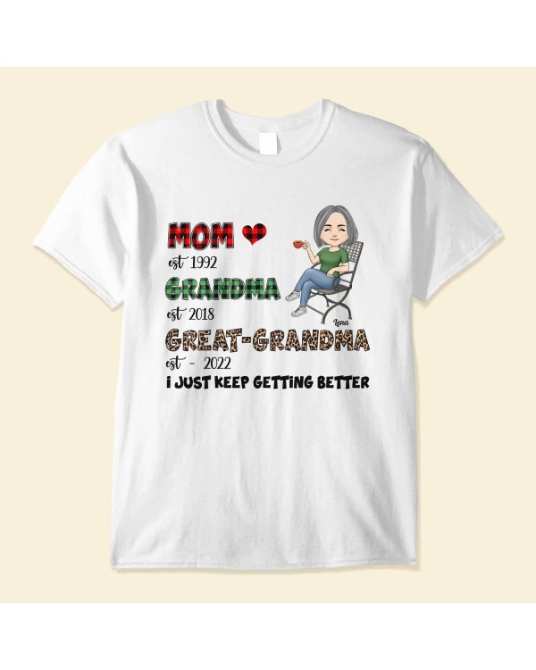 Mom-grandma-great Grandma – Personalized Shirt – Gift For Grandma Grandmother Mom