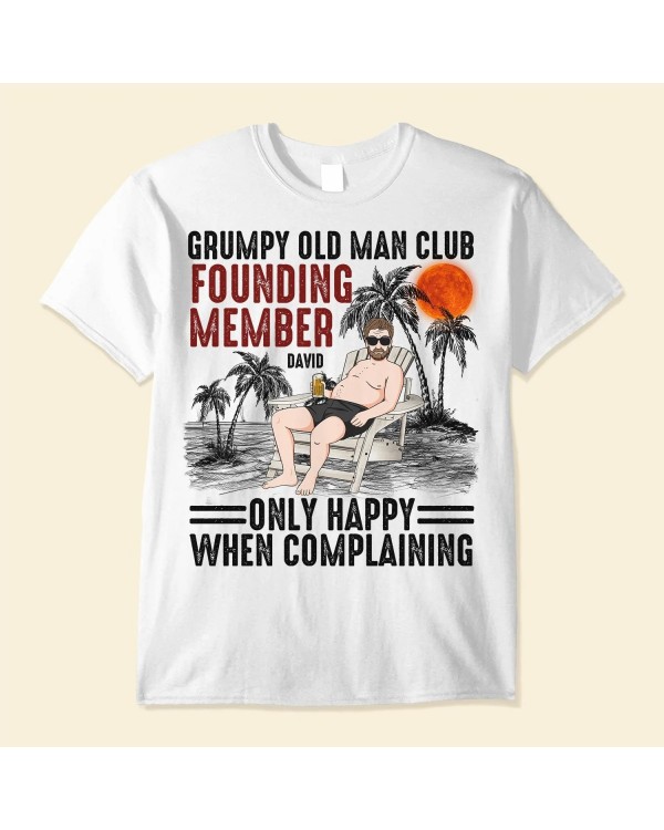 Grumpy Old Man Club – Personalized Shirt – Birthday Funny Father’s Day Gift For Husband Dad Father Papa