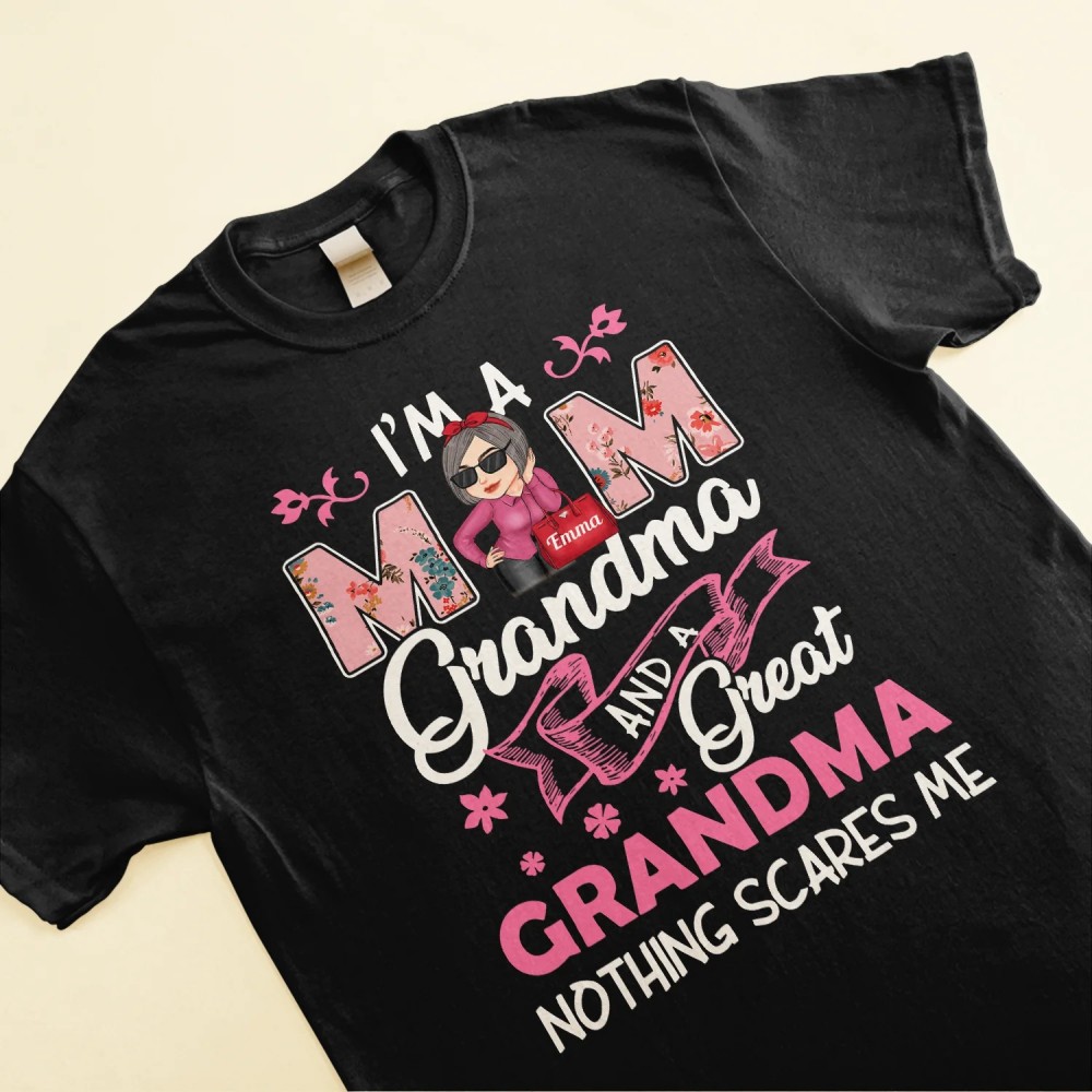 I’m A Mom Grandma Great Grandma – Personalized Shirt – Birthday Mother’s Day Gift For Mom Grandma Great Grandma – Gift From Husband Sons Daughers