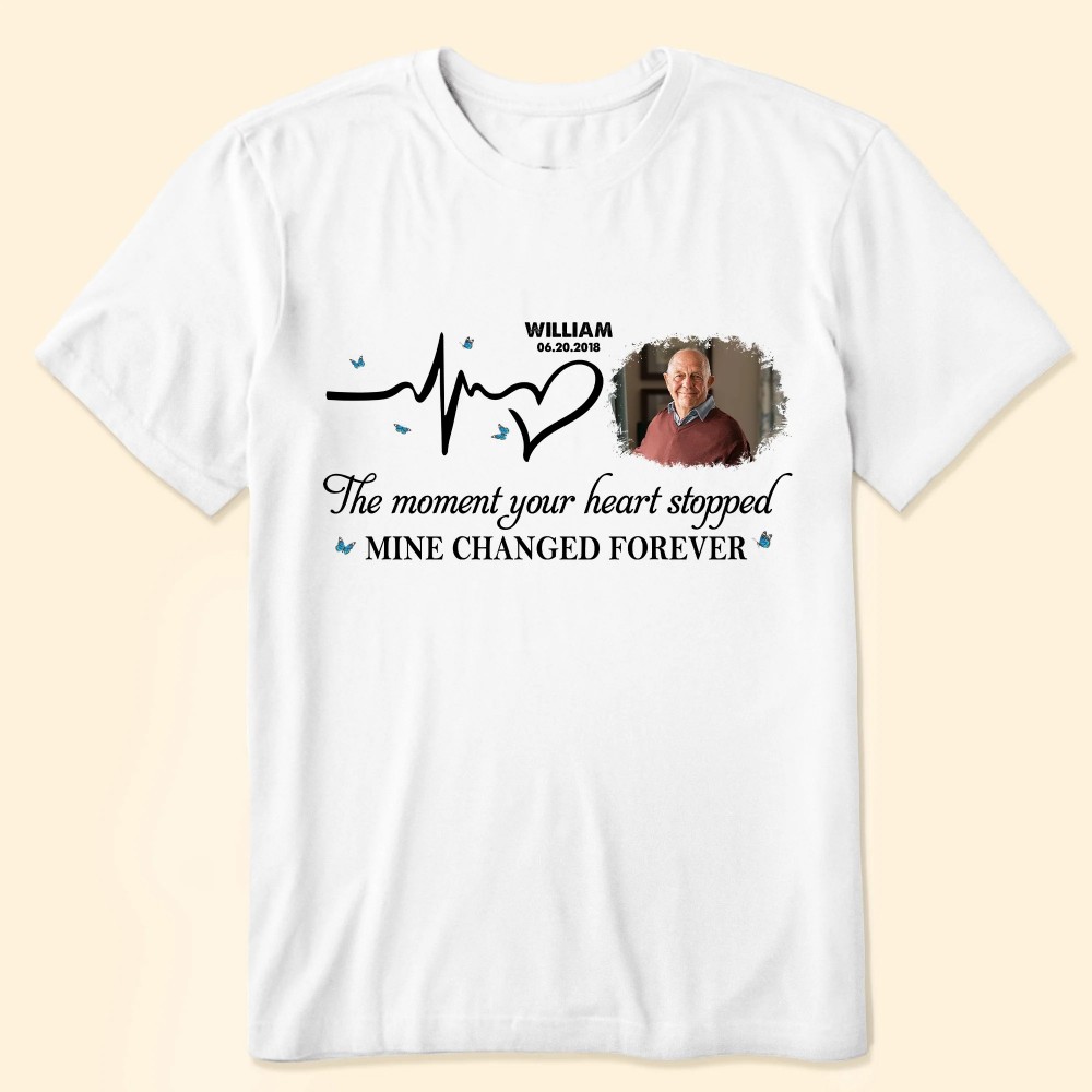 Moment Your Heart Stopped Mine Changed – Personalized Photo Shirt