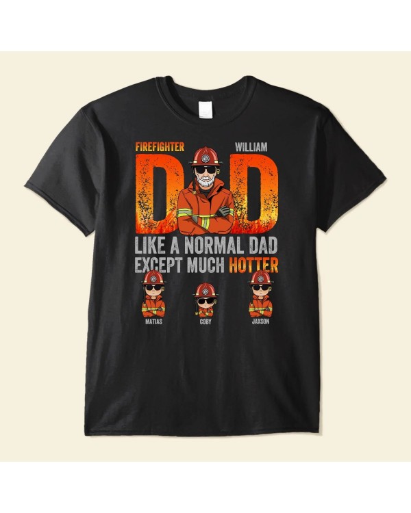 Firefighter Dad – Personalized Shirt