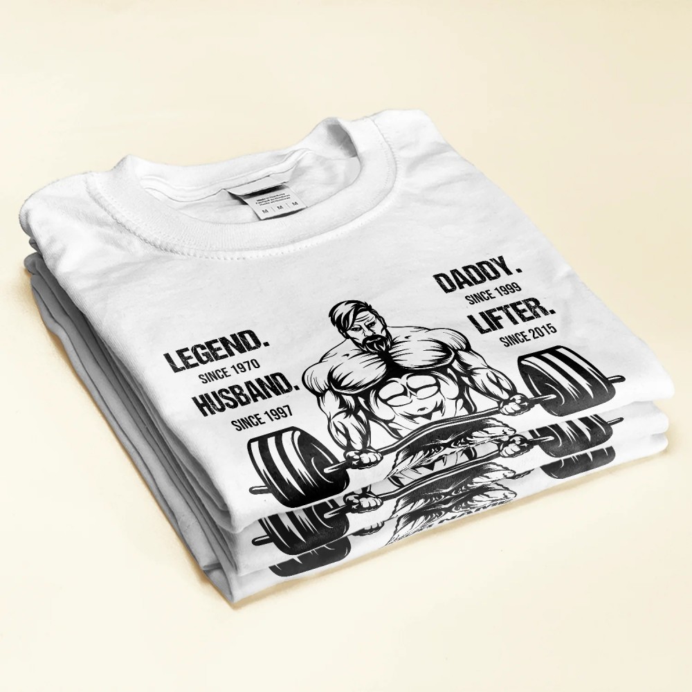 Husband Daddy Lifter – Personalized Shirt – Birthday Gift For Gymer – Old Man Lifting